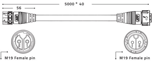 Lumatek - cables de extensión led driver remote use 5 m