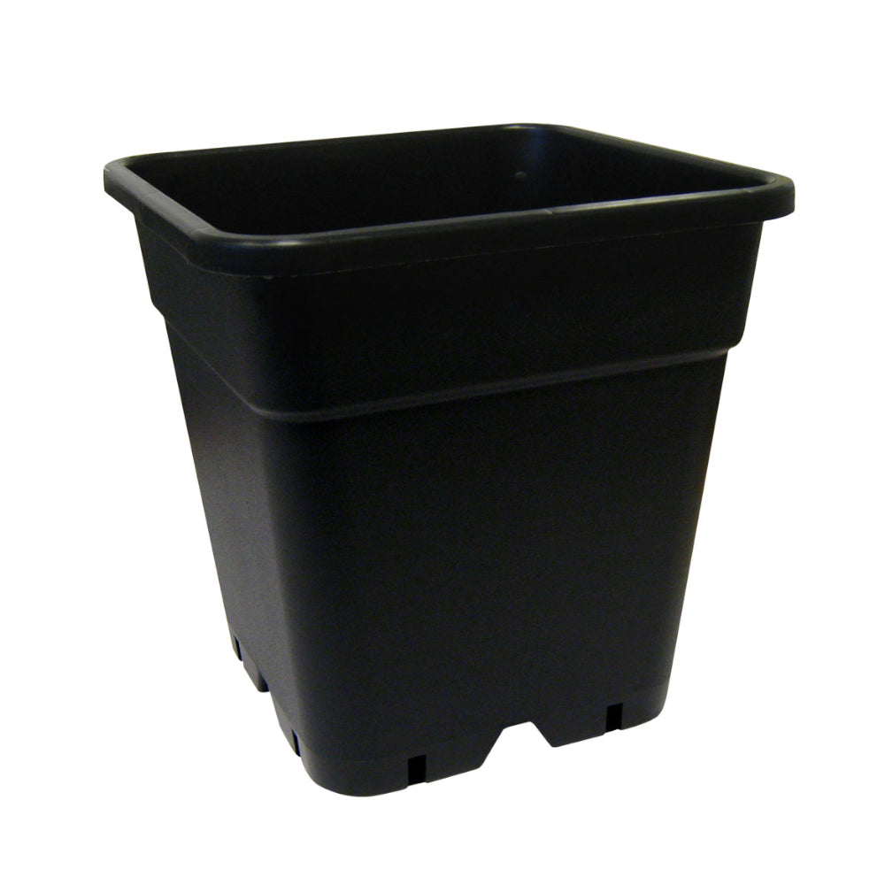LeafLife - maceta 20 x 20 x 27,5 () negra reforzada