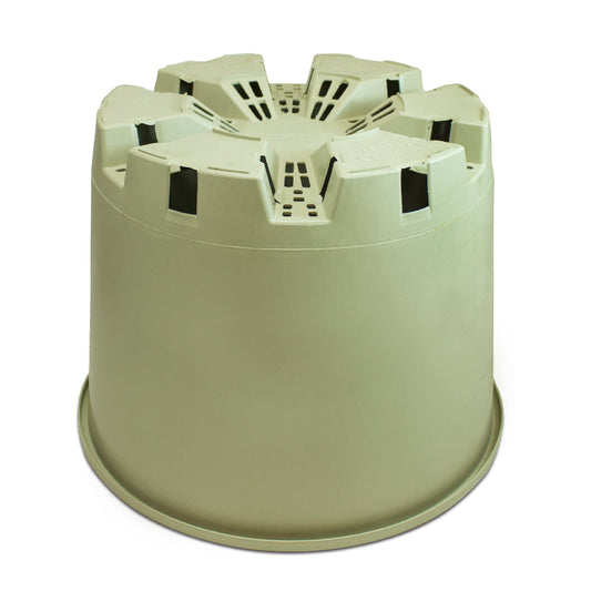 LeafLife - maceta beige drenaje estrella () eco